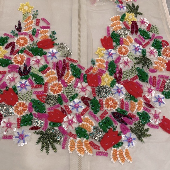 NWT Nicole Miller Leather beaded crop top - Picture 10 of 13